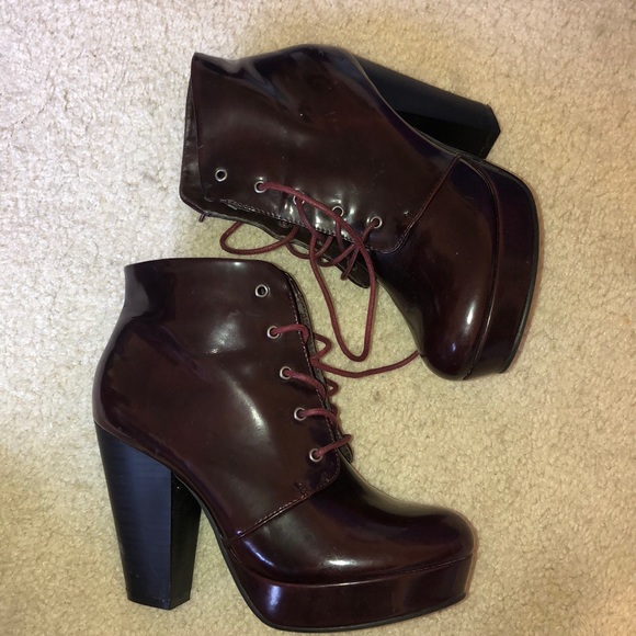 Cathy Jean Shoes - Burgundy Booties